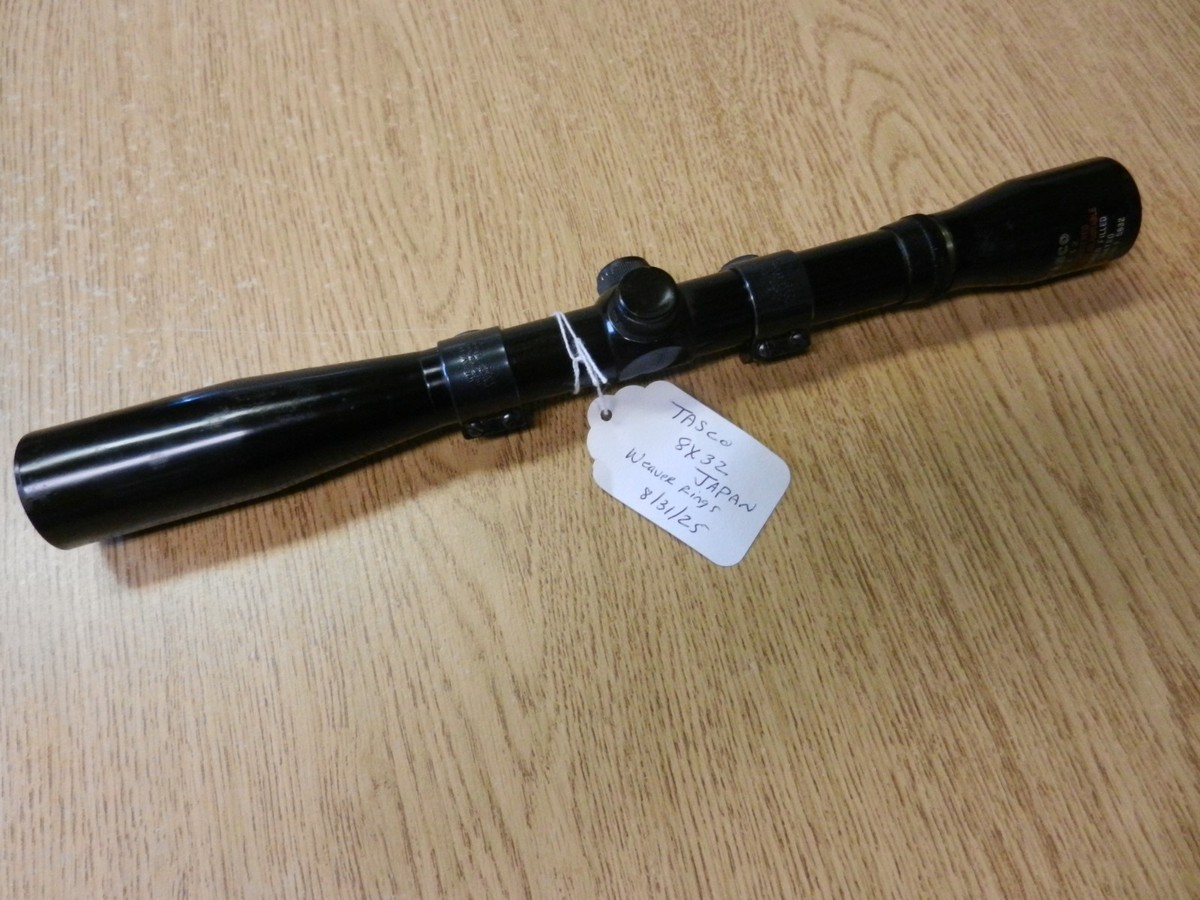 Vintage Tasco 8x32 MM Japan Rifle Scope Standard Crosshairs Model