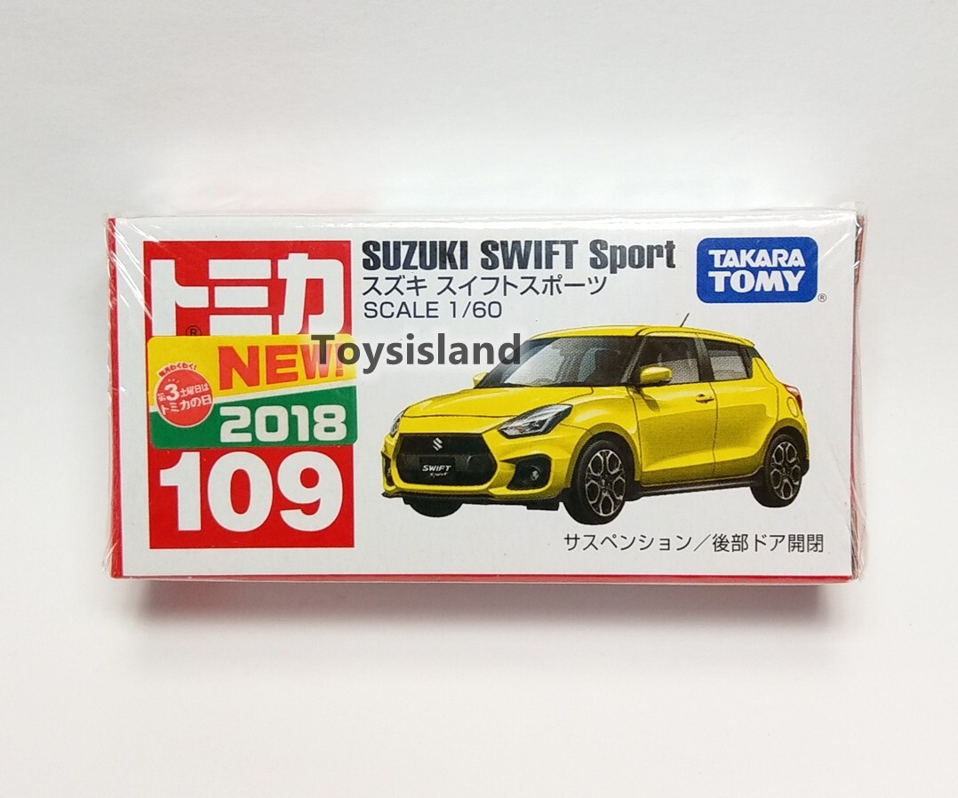 TOMICA 109 SUZUKI SWIFT SPORT 1/60 TOMY 2018 NEW MODEL YELLOW (A