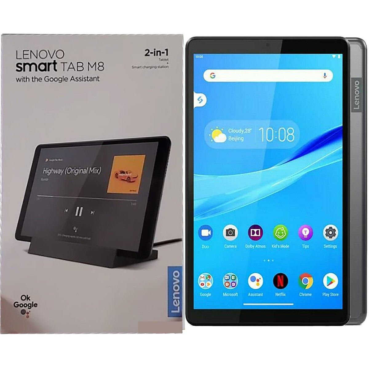 New Lenovo M8 Smart 8.0 Inch Iron Gray 32GB + 2GB Wi-fi Only (No