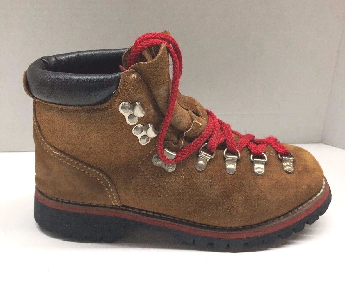 Vtg 70s JCPenney Womens 5.5 D Leather Mountain Boots Brown Vibram