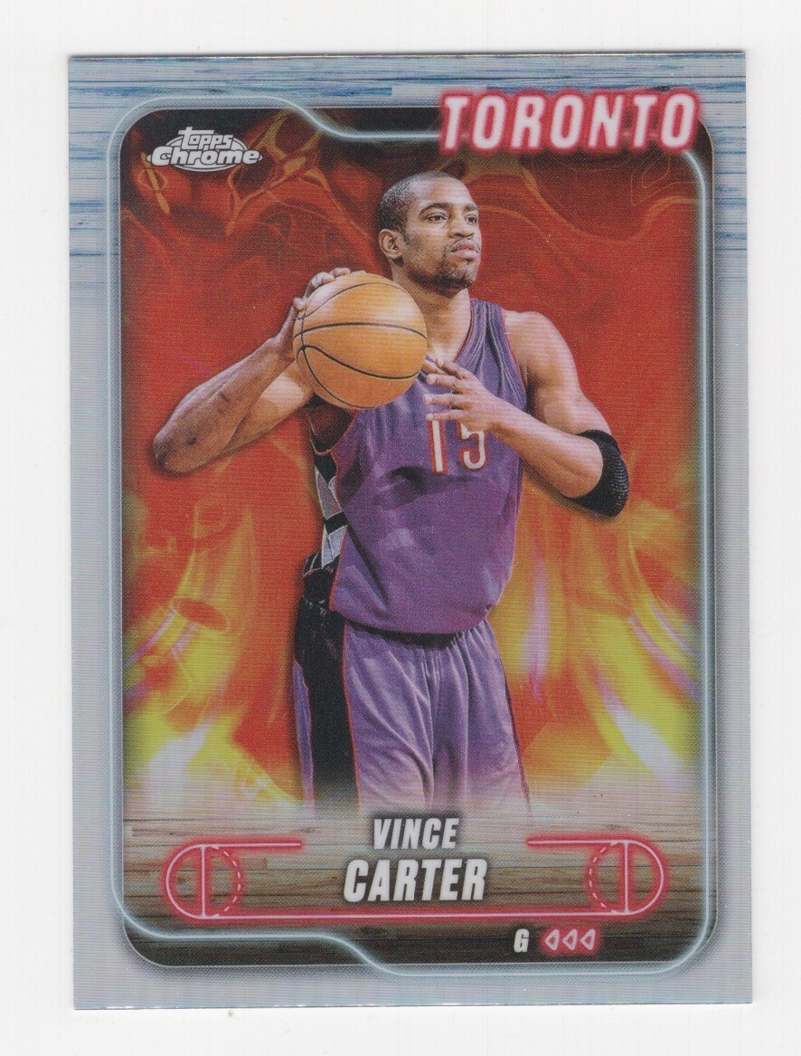 2024-25 TOPPS CHROME REFRACTOR VINCE CARTER TORONTO RAPTORS #54 | eBay