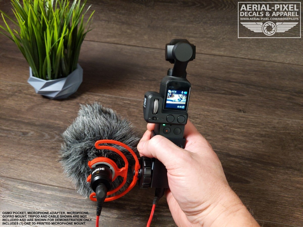 DJI OSMO Pocket Microphone Mount For Cold Shoe Mics 3.5mm Mic