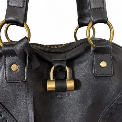 Yves Saint Laurent Black Large Muse Leather Shoulder Laptop Work