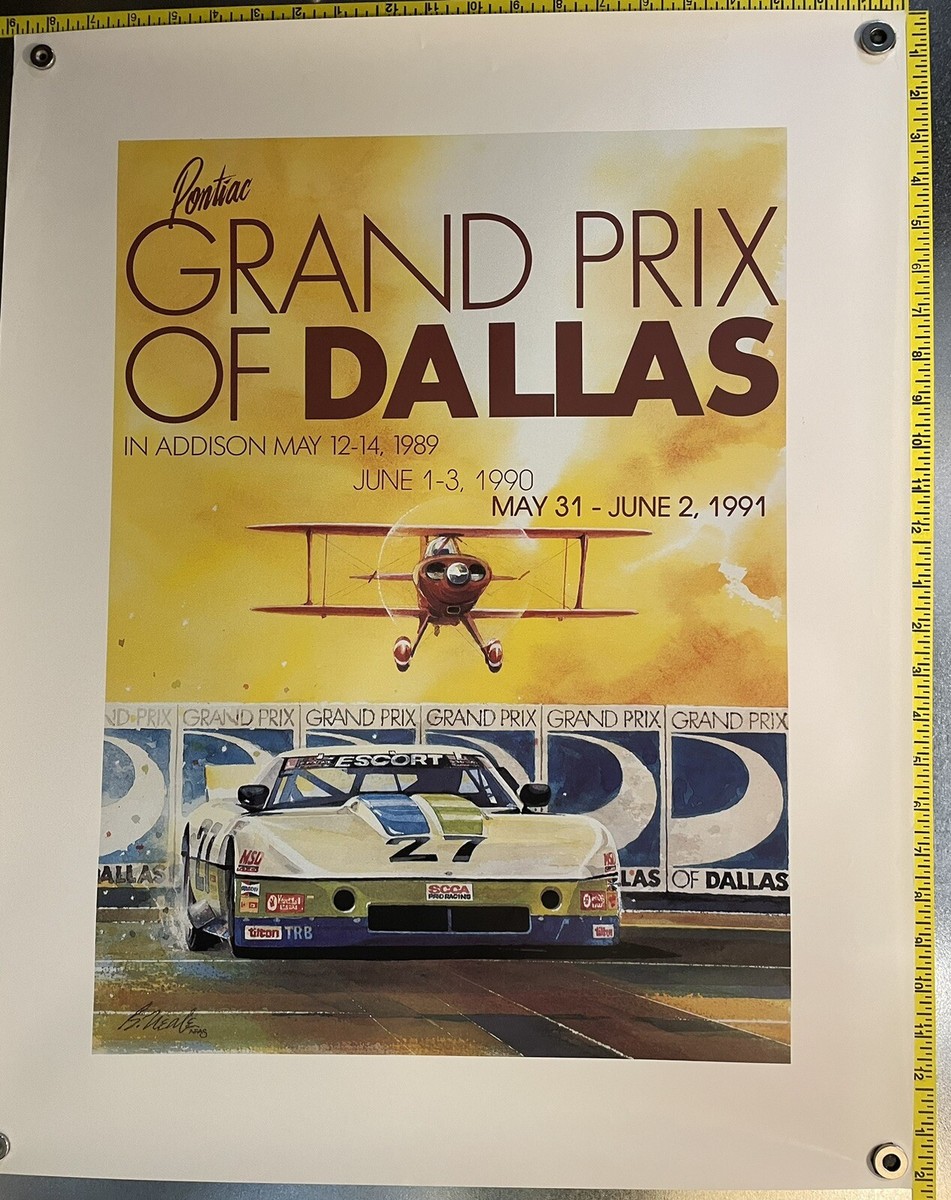 1989-91 Grand Prix Of Dallas SCCA Pro Racing Bill Neale Artist