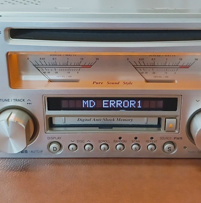 Panasonic CQ-VX5500D 2DIN CD MD Car Audio Analog Meter Tesetd CD