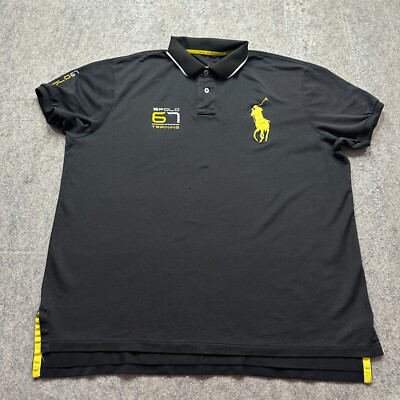 Polo Ralph Lauren Polo Shirt Men XL Black 67 Training Big Pony