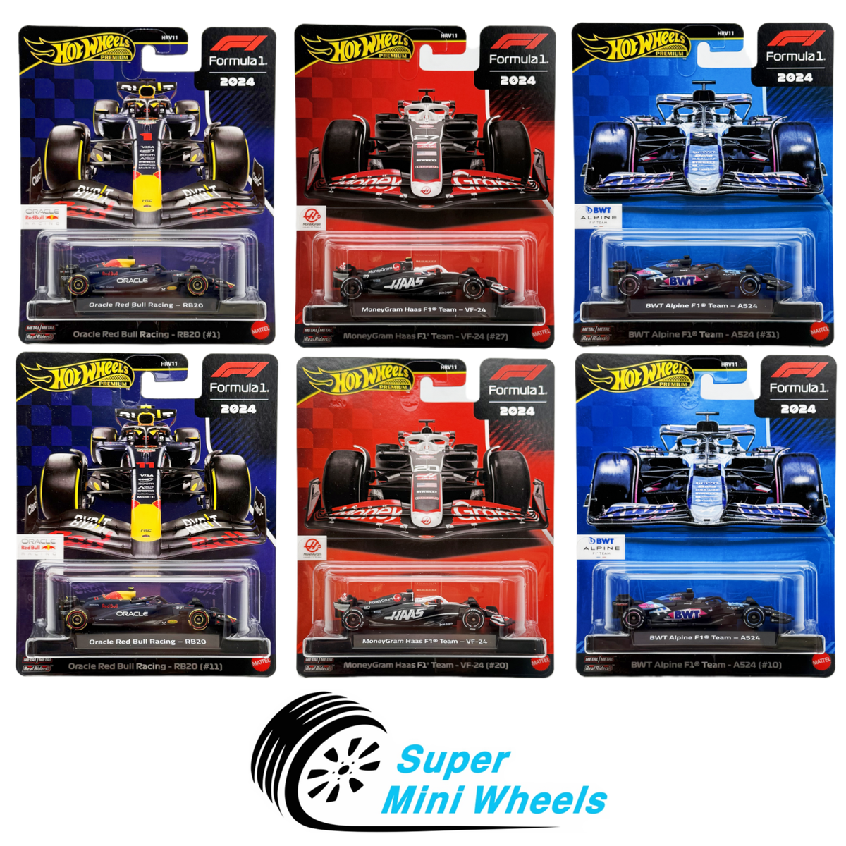 2025 Hot Wheels 1:64 Premium Formula 1 - 2024 Season - F1 Mix 1