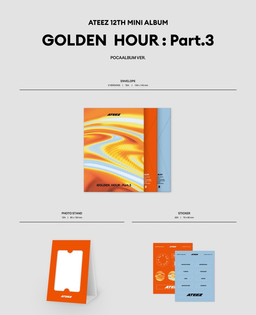 ATEEZ 12th Mini Album GOLDEN HOUR : Part.3 POCA Ver. QR Card+P