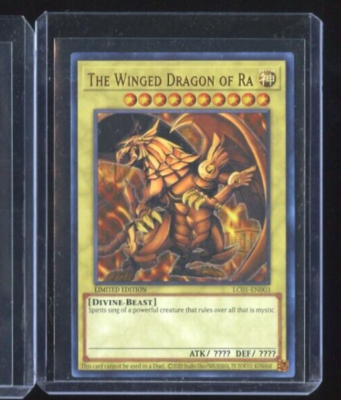The winged Dragon of Ra LC01-EN003 25th Anniversary Ultra Rare Yu