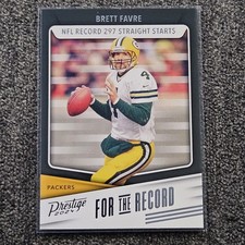 Brett Favre #FR-BF Prices | 2024 Panini Prestige For the Record