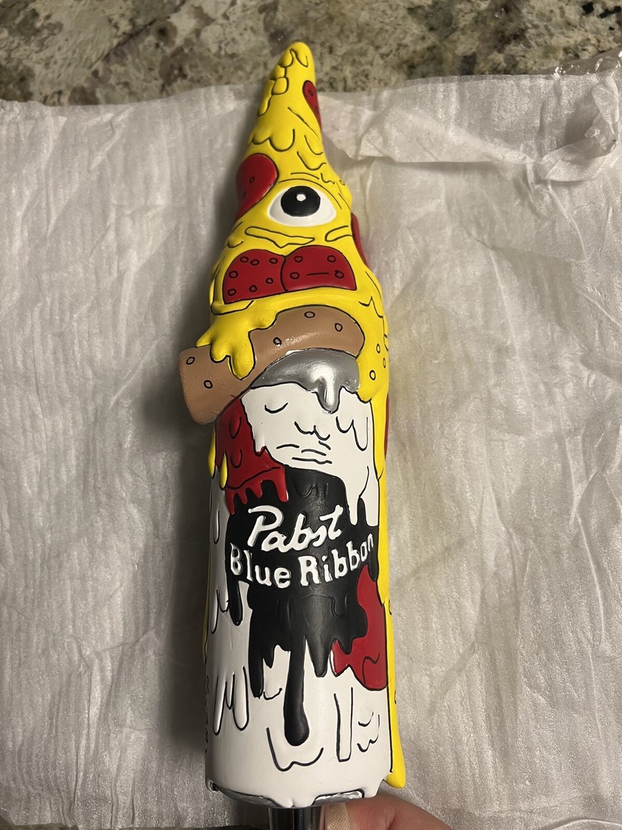 RARE Pabst Blue Ribbon Melting Pizza Tap Handle PBR x Dela Deso