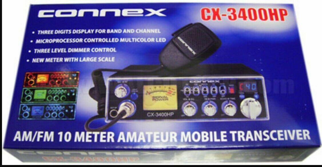 NEW CONNEX CX3400HP 10 Meter Amateur Mobile Radio PRO TUNED HI