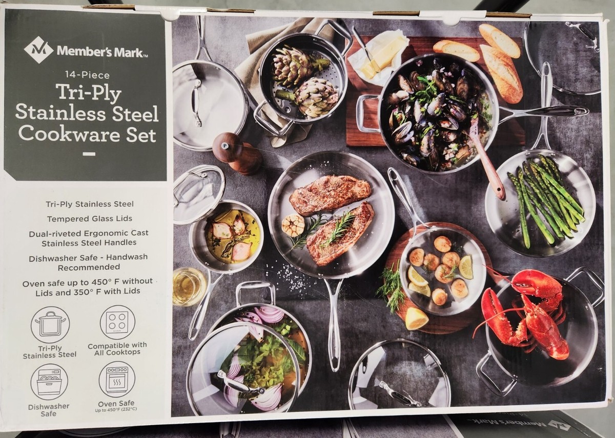 Member's Mark 14-Piece Tri-Ply Cookware Set | eBay