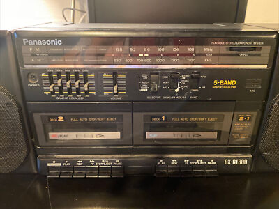Panasonic RX-CT800 Portable Boombox AM FM Dual Cassette vintage | eBay