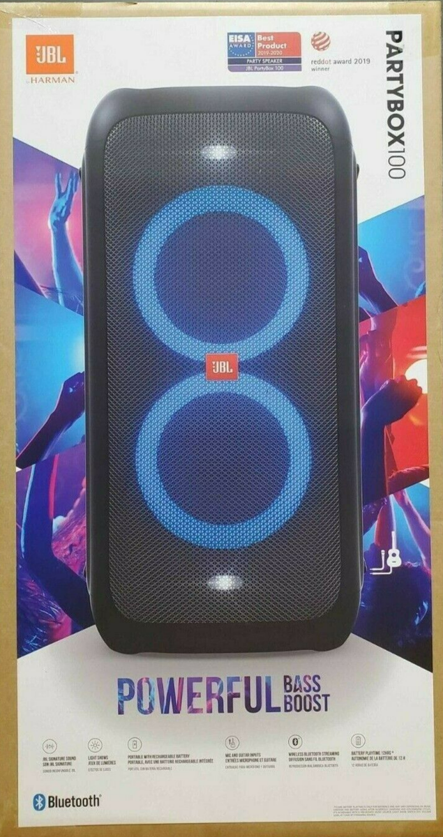 JBL PartyBox 100 Bluetooth Wireless Speaker 160W Rechargeable Mic
