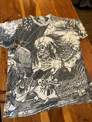 1990 Septic Death All Over Print Pushead Shirt Large L KURO LINE