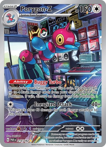 1x Porygon-Z - 214/182 - Illustration Rare NM-Mint Pokemon SV04