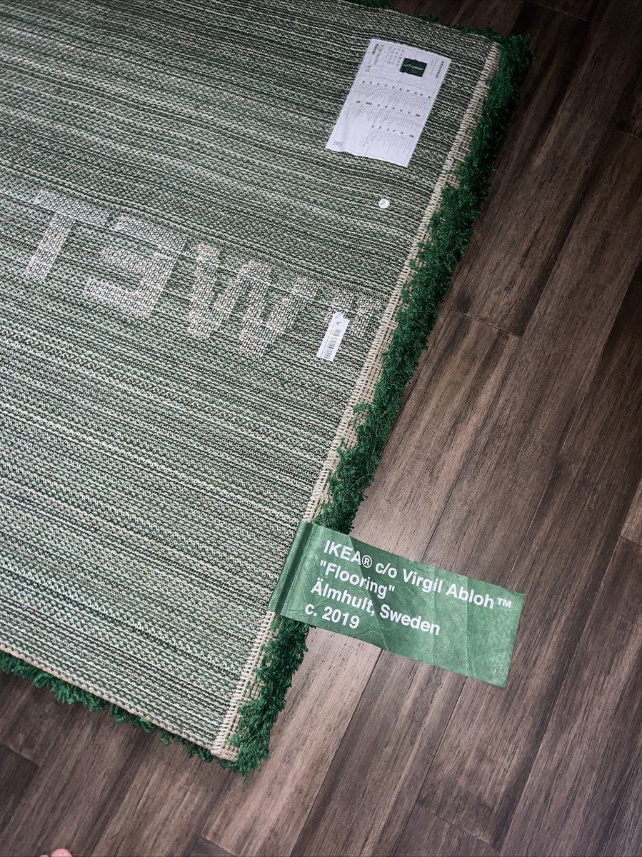 IKEA x Off White WET GRASS Rug by Virgil Abloh All Original Tags