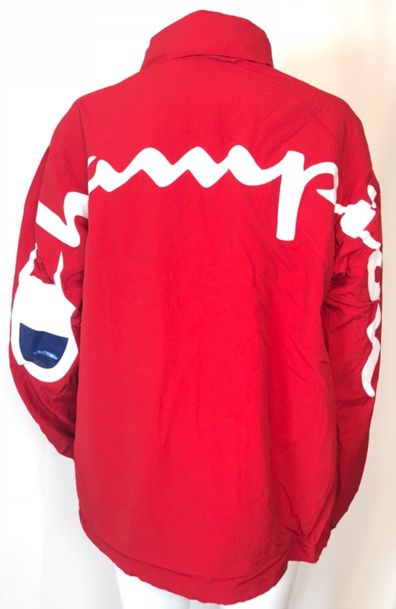 Champion Supreme Jacket Track Jacket Red sz L NEW Authentic | eBay