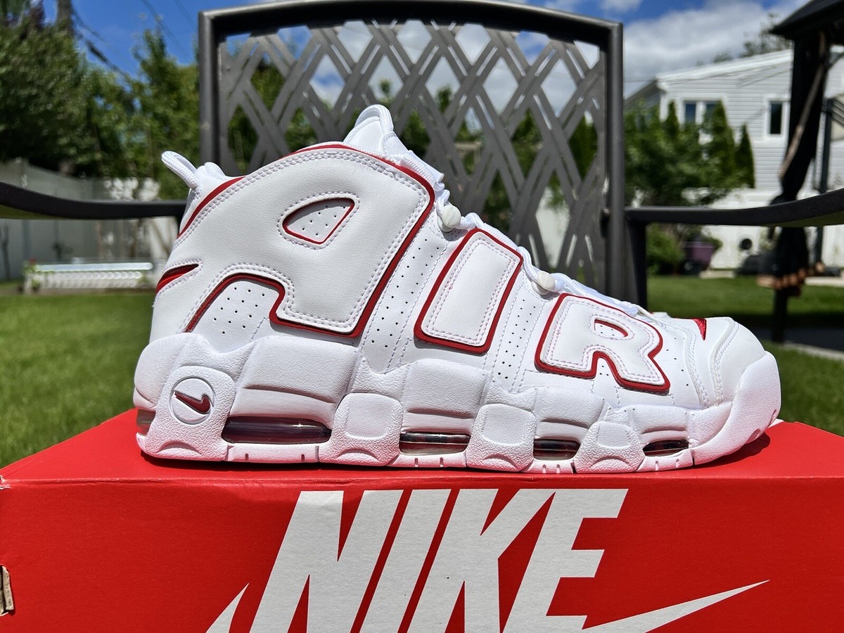 Nike Air More Uptempo '96 2021 White Varsity Red 921948-102 Size