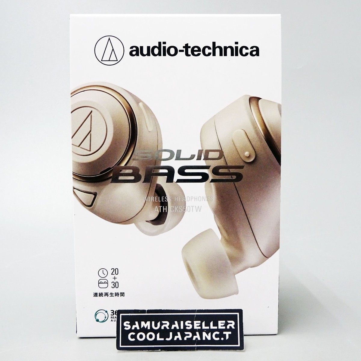 audio-technica ATH-CKS50TW Beige Wireless Earphones Noise Cancel