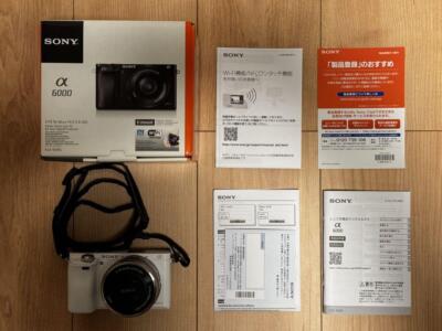 Sony Alpha a6000 Mirrorless Camera Color White 16-50mm Power Zoom