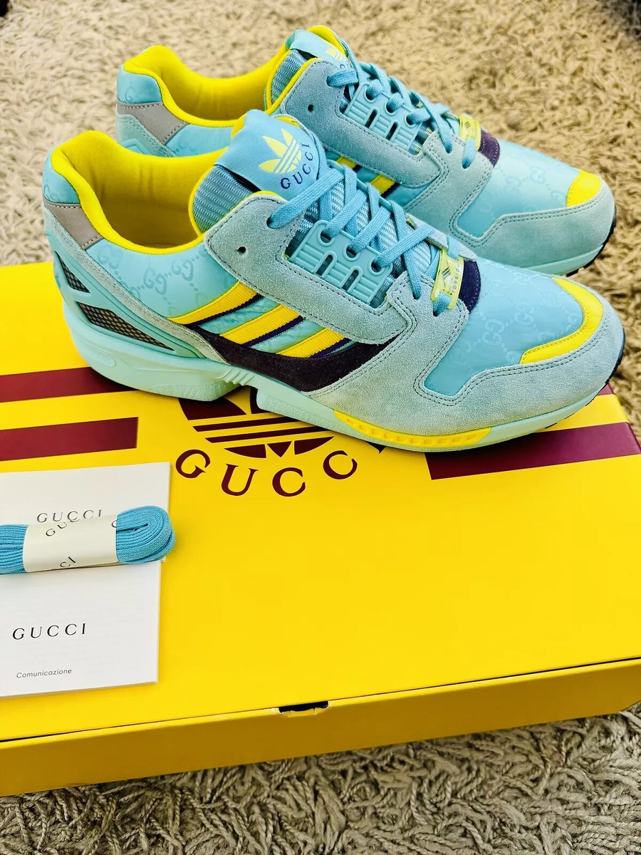 Gucci x Adidas ZX 8000 Aqua GG Monogram Men Shoe Size US 9 / UK