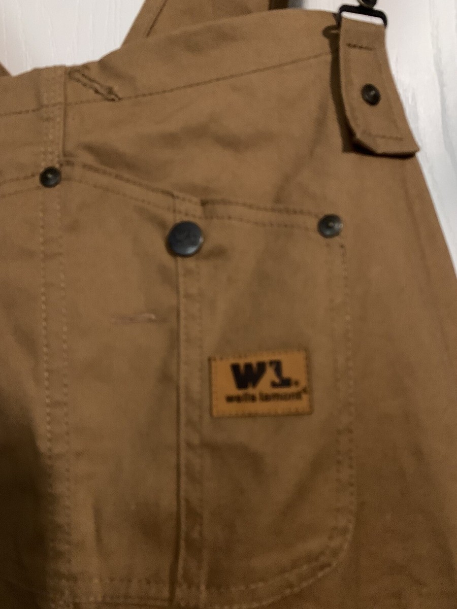 Wells Lamont Insulated Bib Overalls Mens XXL Cotton Canvas Tan