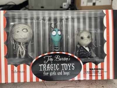 Tim Burtons Tragic Toys Mummy Boy Toxic Boy Penguin Boy Figure Set