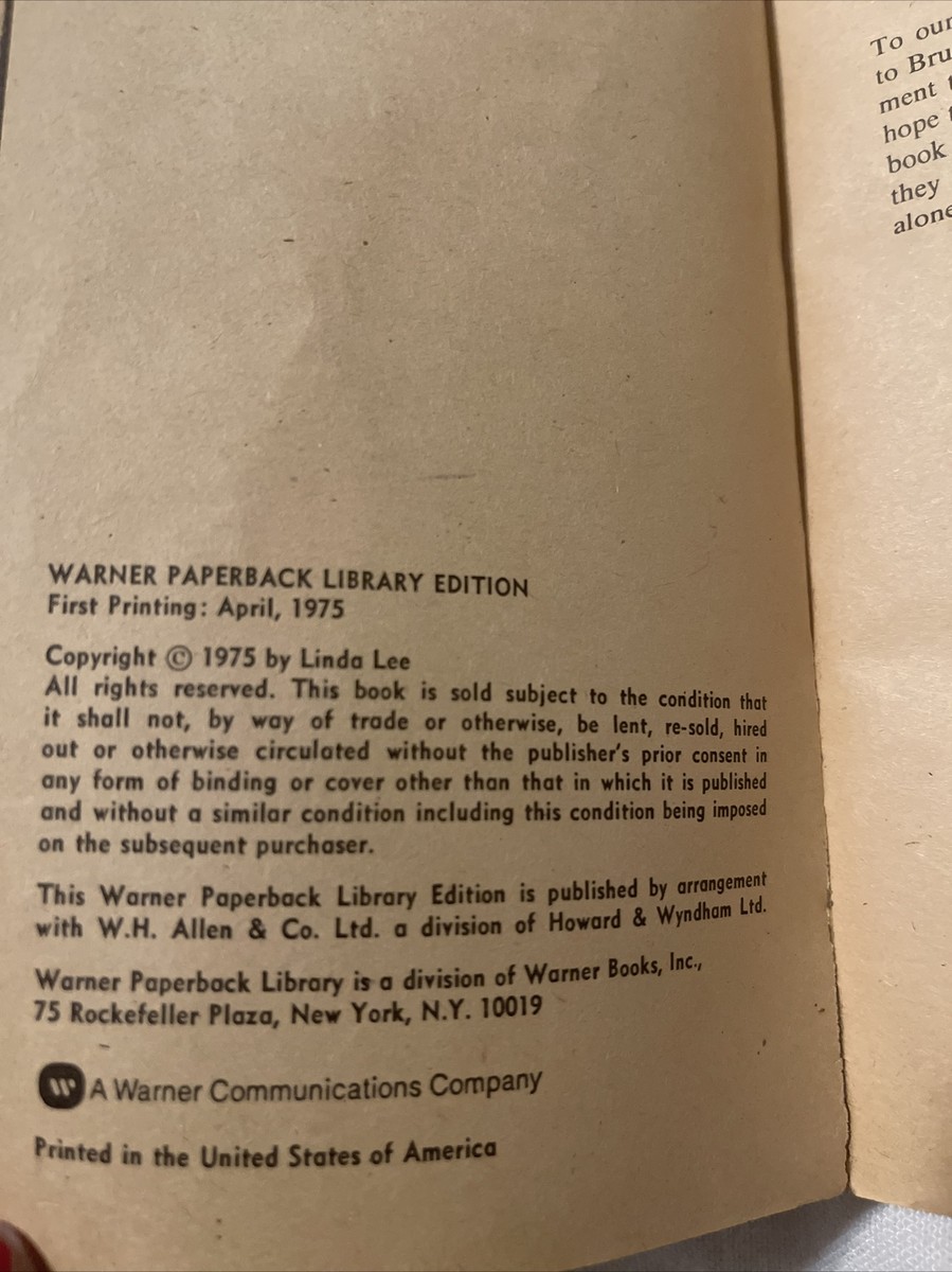 Bruce Lee: The Man Only I Knew by Linda Lee Cadwell (1975, Book