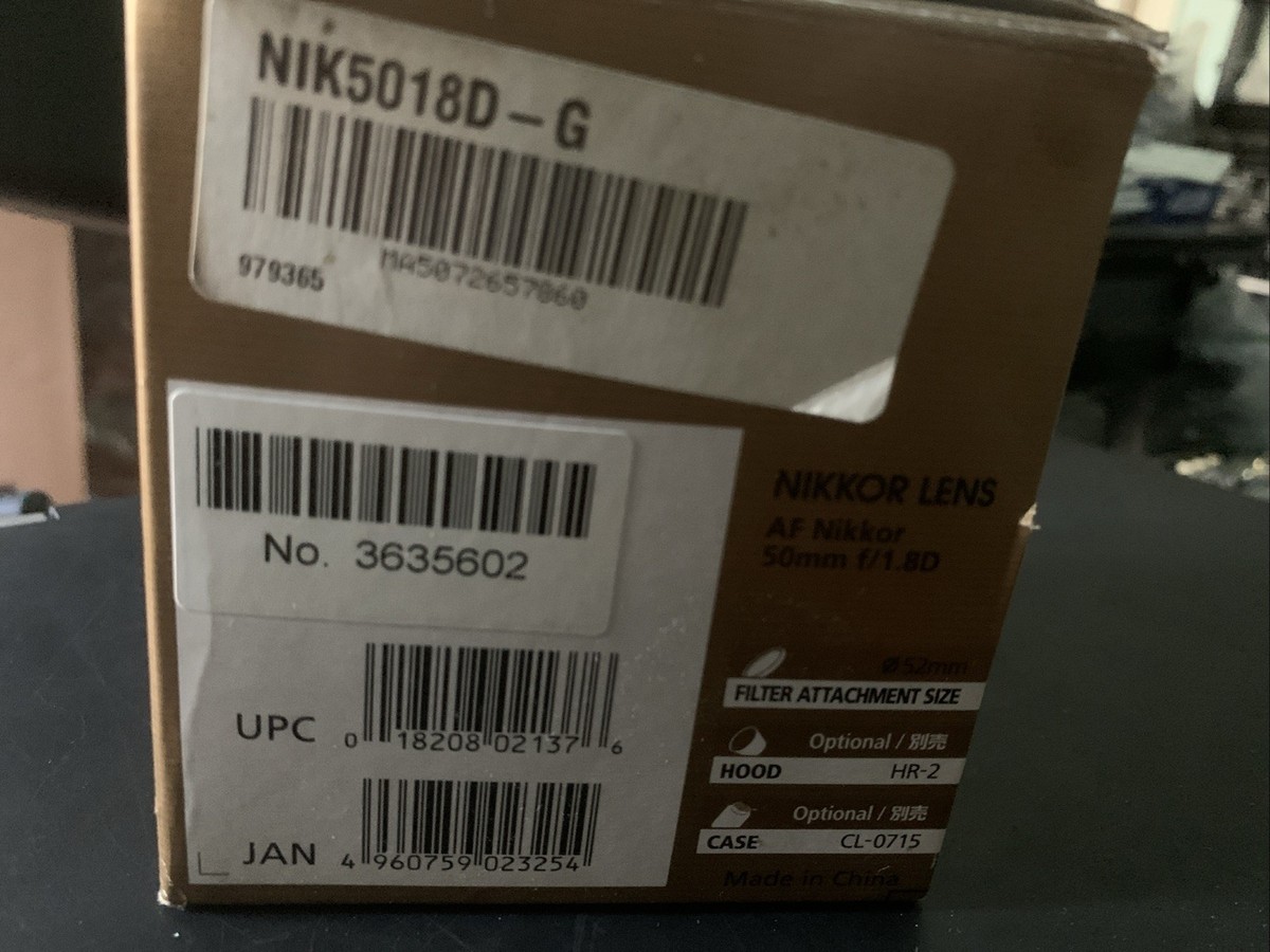 Nikon NIKKOR AF-S 50mm F/1.8G Lens - Black (2199) for sale online