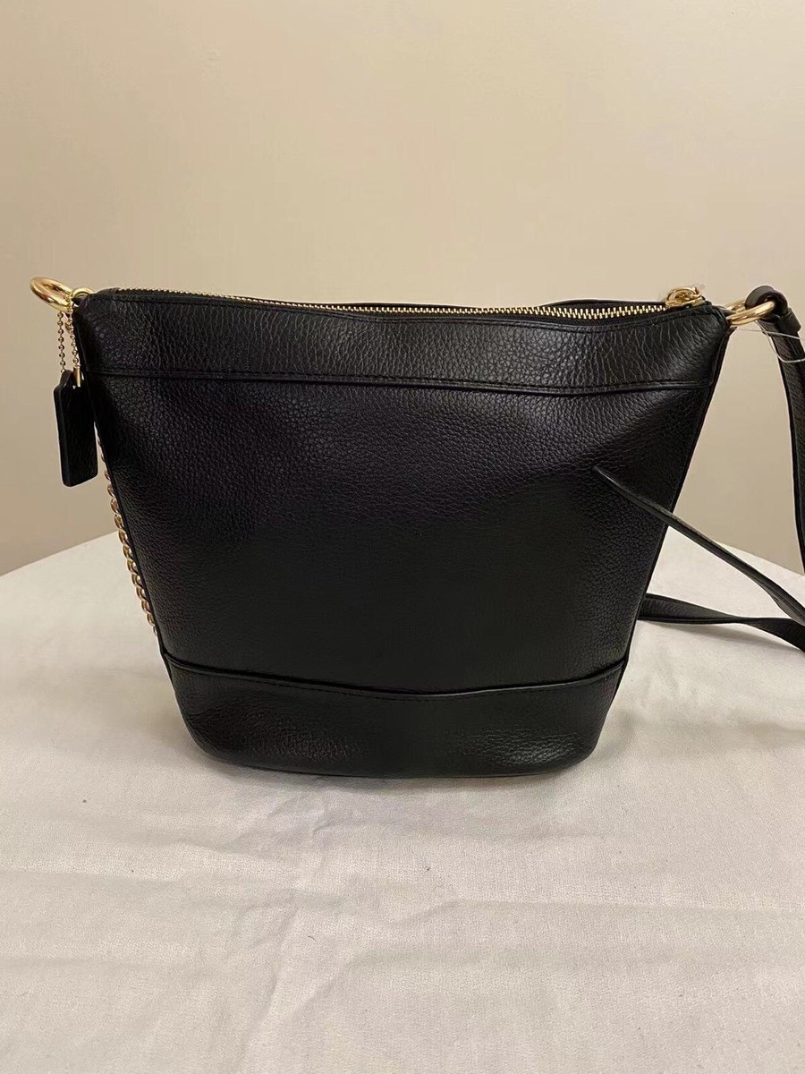 New Coach F76668 Leather Paxton Duffle Crossbody Bag in Black $328