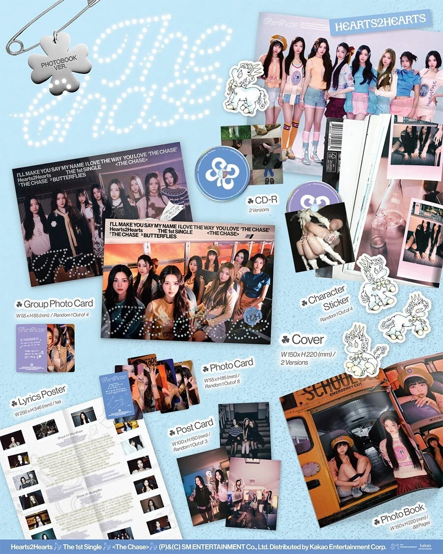 HEARTS2HEARTS [THE CHASE] Album PHOTO BOOK 2 Ver SET/2 CD+2 Book+6