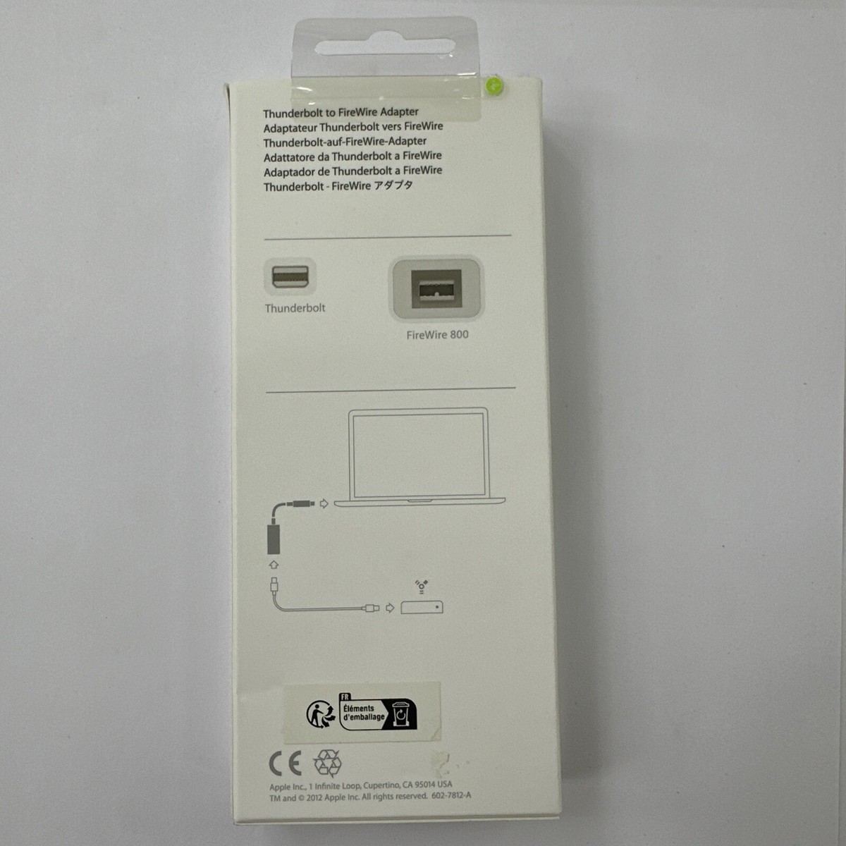 OFFICIAL GENUINE APPLE THUNDERBOLT TO FIREWIRE ADAPTER A1463