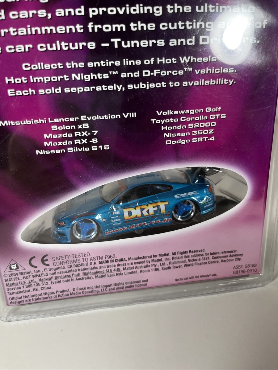 HOT WHEELs NISSAN SILVIA S15 - HOT IMPORT NIGHTS (HIN) - D FORCE