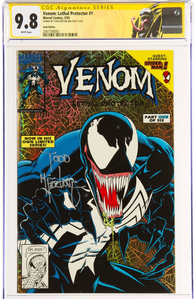 Venom: Lethal Protector #1 CGC 9.8 GOLD Signed Todd McFarlane