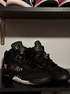 Size 10 - Paris Saint-Germain x Air Jordan 5 Retro Black