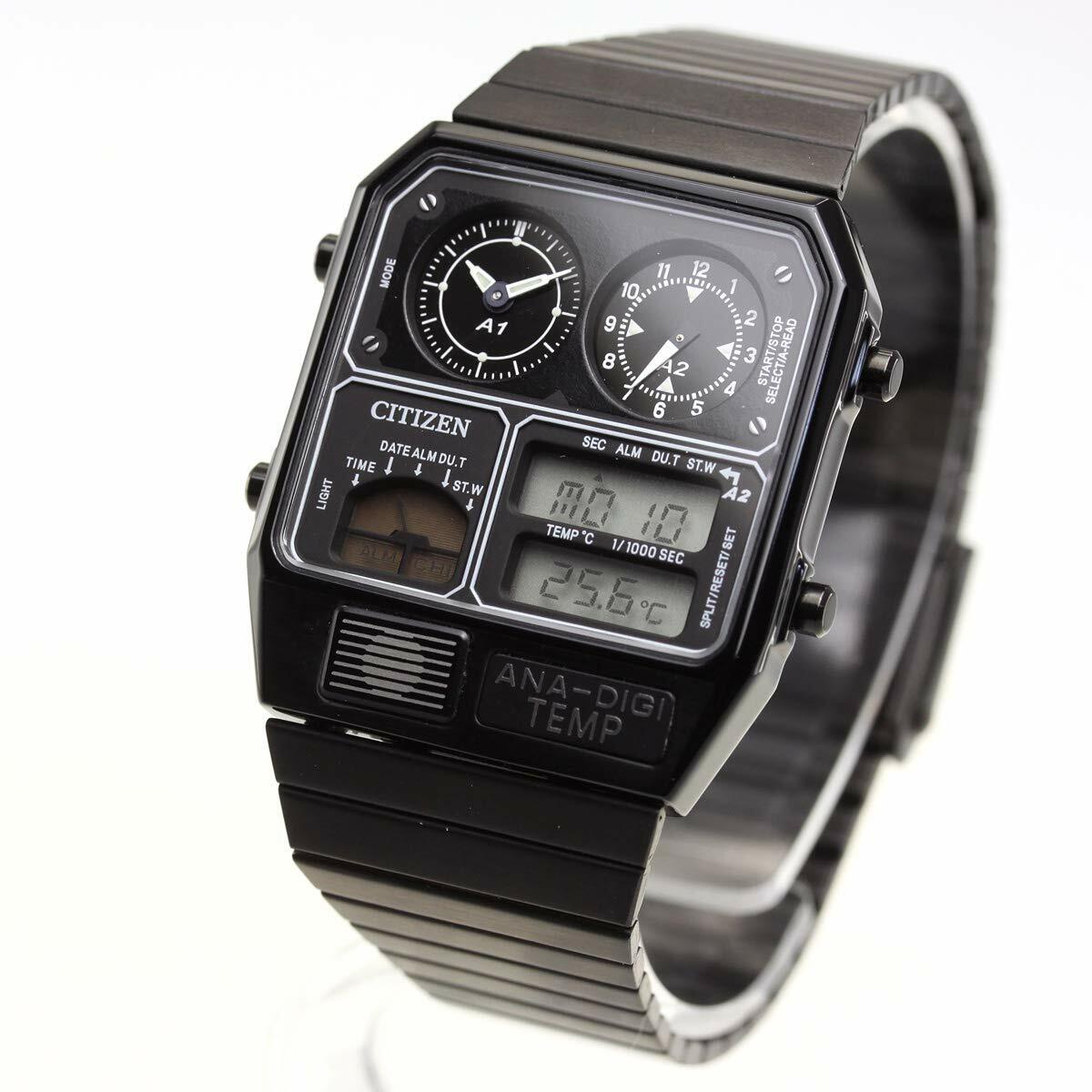 CITIZEN JG2105-93E ANA-DIGI TEMP Reproduction Model Watch Black