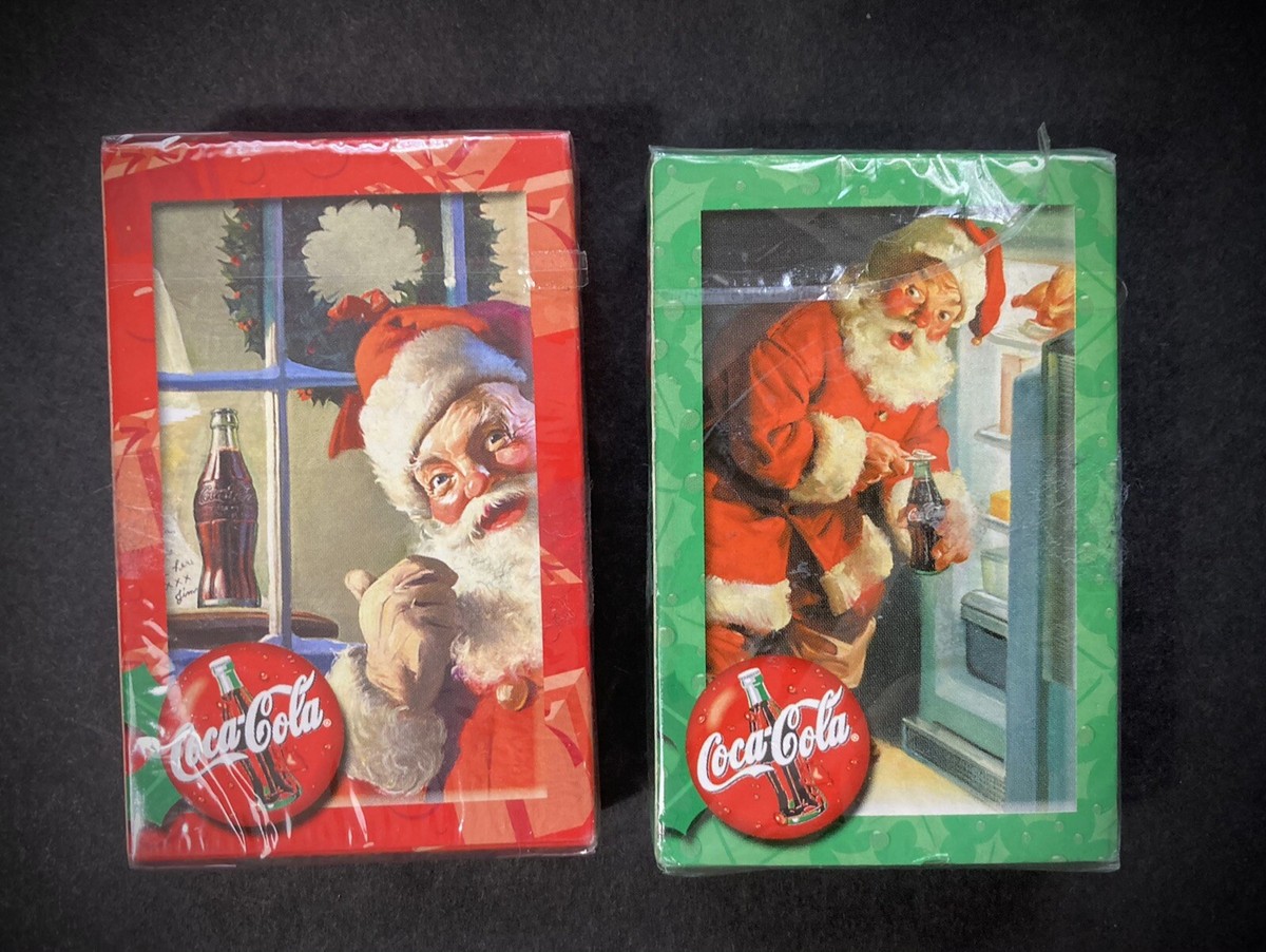 Coca-Cola Nostalgia PLAYING CARDS Christmas Santa 1945 & 1959 | eBay