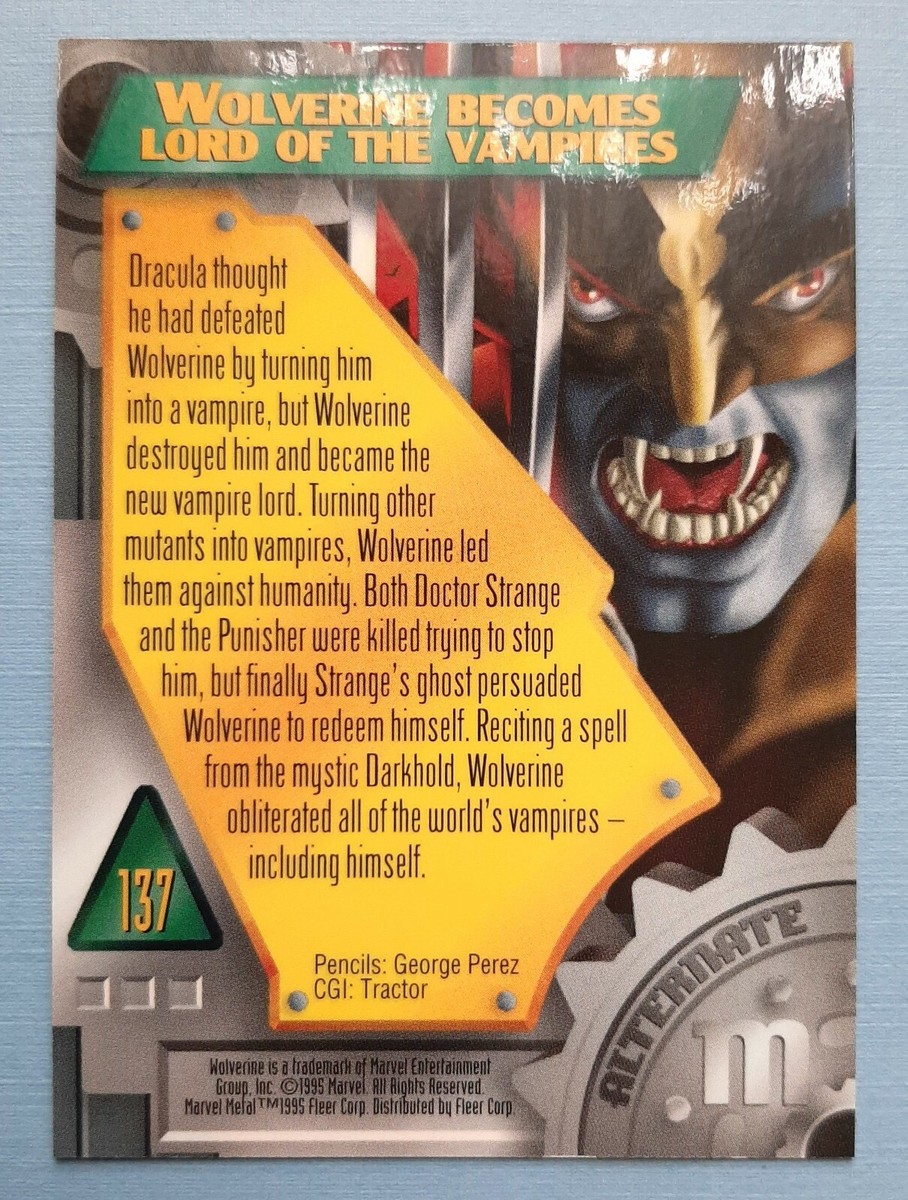 1995 Fleer Marvel Metal Alternate M Card Wolverine #137 | eBay