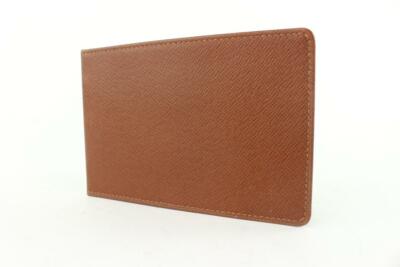 Louis Vuitton Brown Taiga Leather Card Holder ID Wallet case