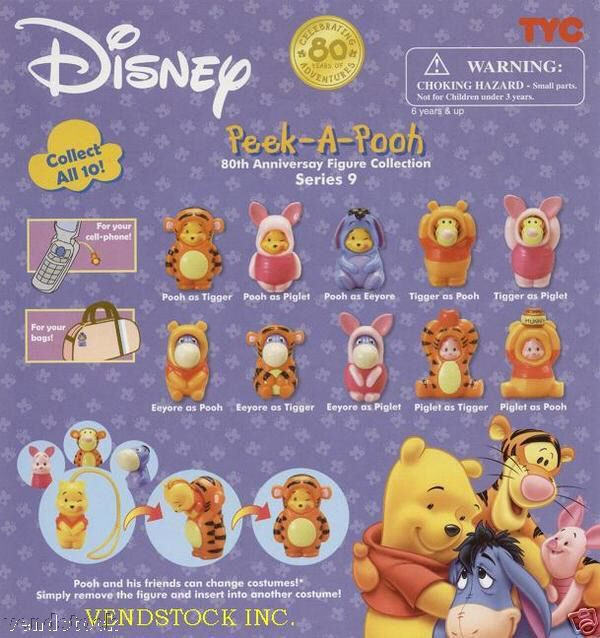 TOMY DISNEY WINNIE THE POOH PEEK-A-POOH SERIES 9 80TH ANNIVERSAY
