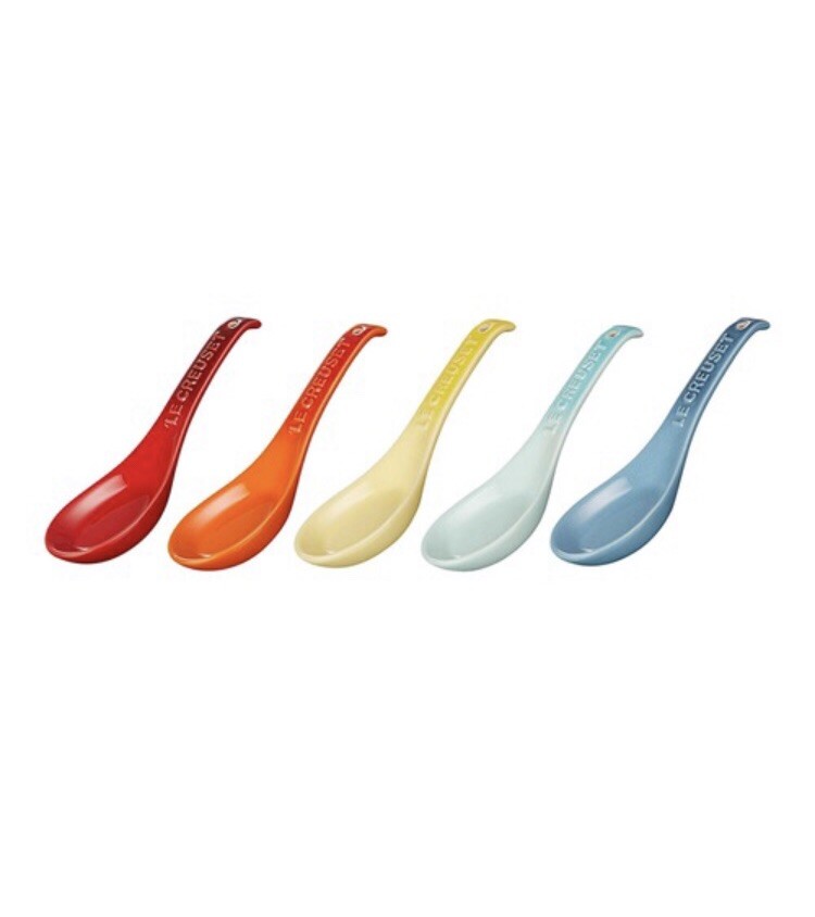 Le Creuset JAPAN】Renge Chinese Spoons Rainbow Colors SET Of 5