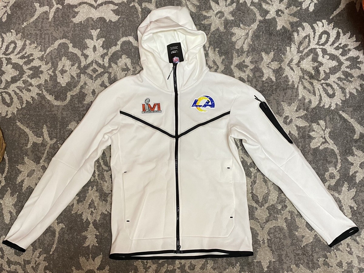 Nike Los Angeles Rams Super Bowl 56 LVI Tech Fleece Hoodie White