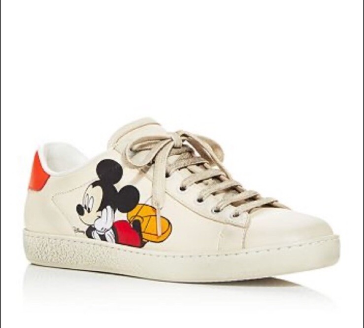 Gucci x Disney Women Mickey Mouse Ace Sneakers Size 38.5 | eBay