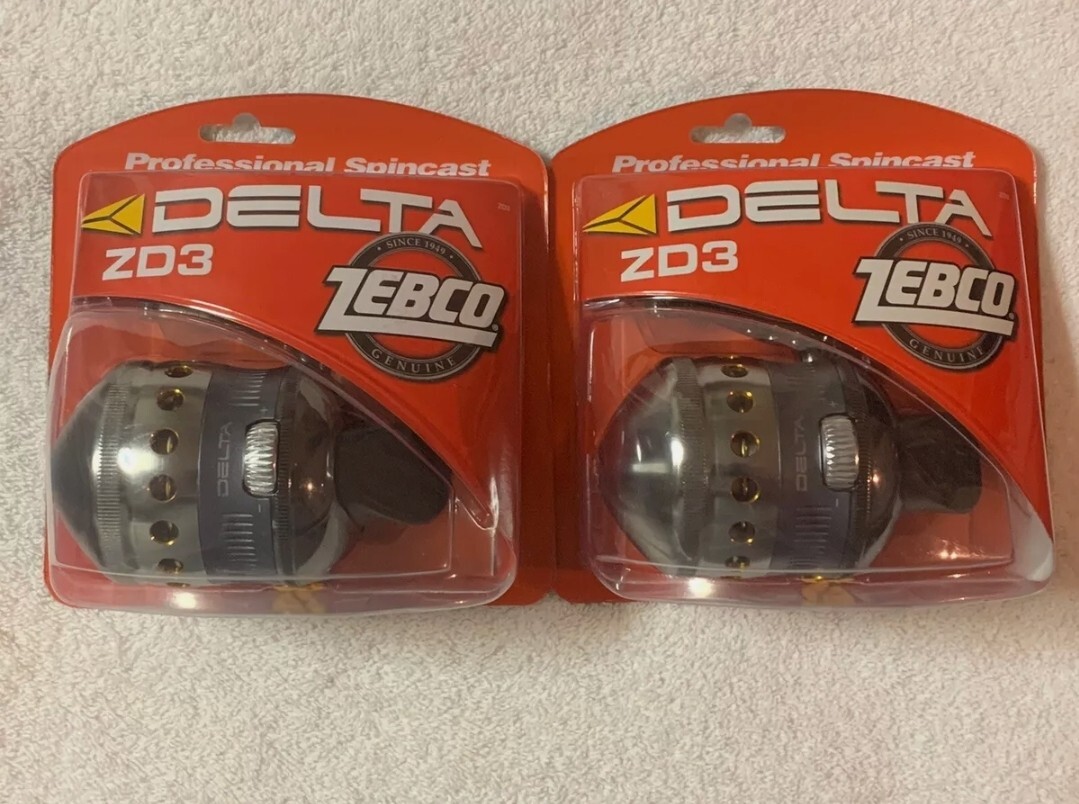 2 Pack) ZEBCO DELTA ZD3 2.9:1 GEAR RATIO 4+1 BB SPINCAST REEL 10lb