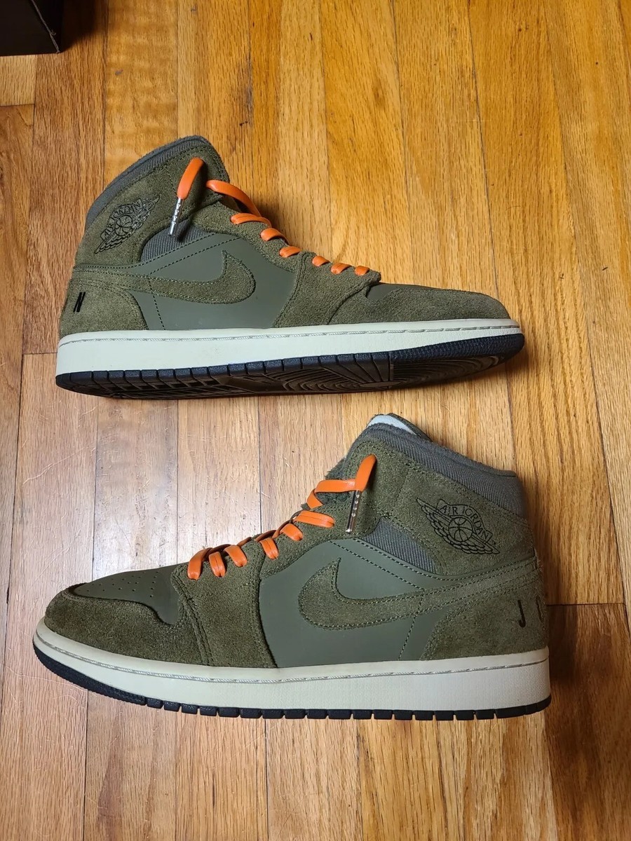 Jordan 1 Retro Mid Olive Canvas 2018 | eBay