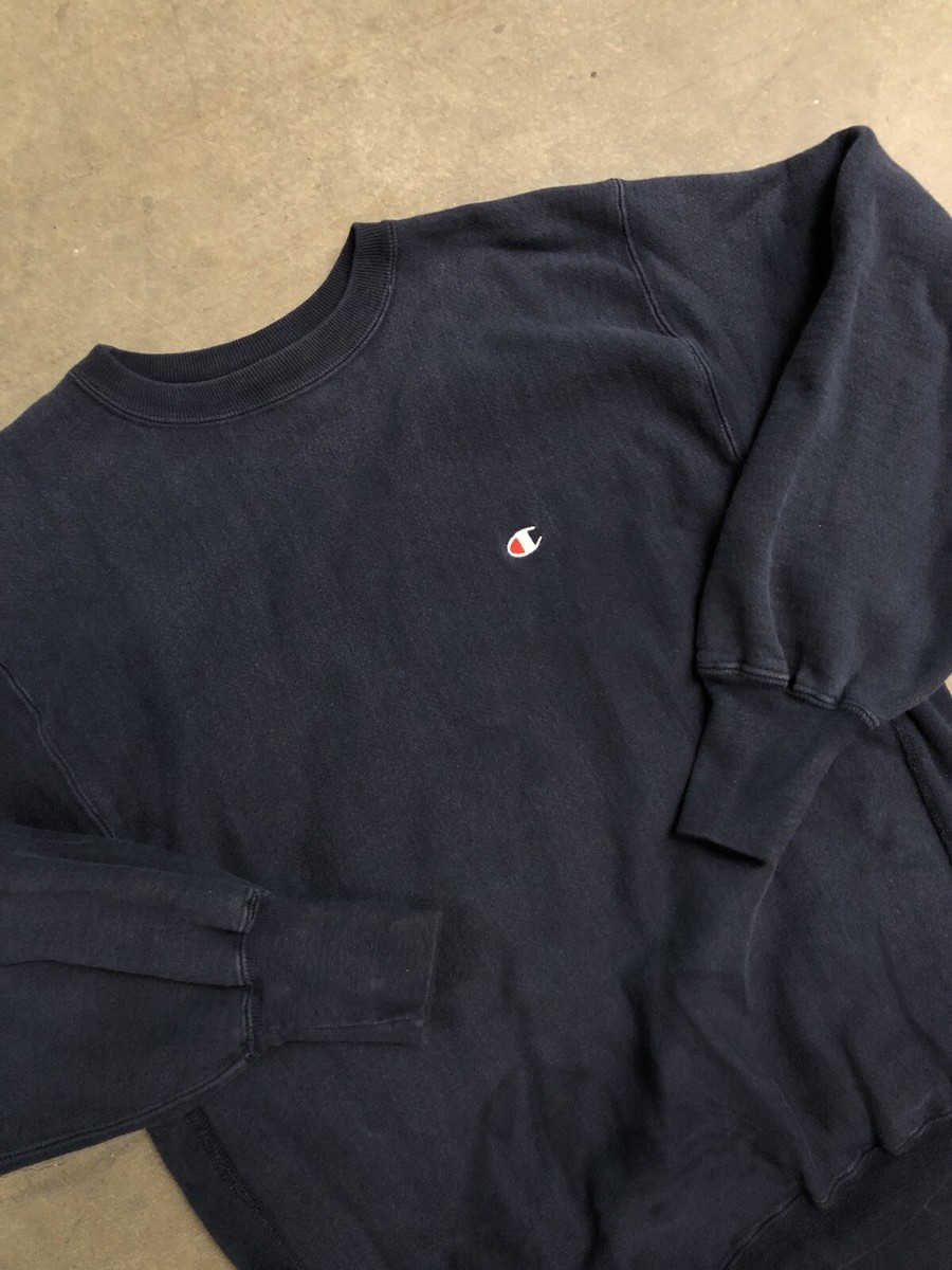 Vintage 90's Champion Reverse Weave Sweatshirt Men's XL Navy Blue