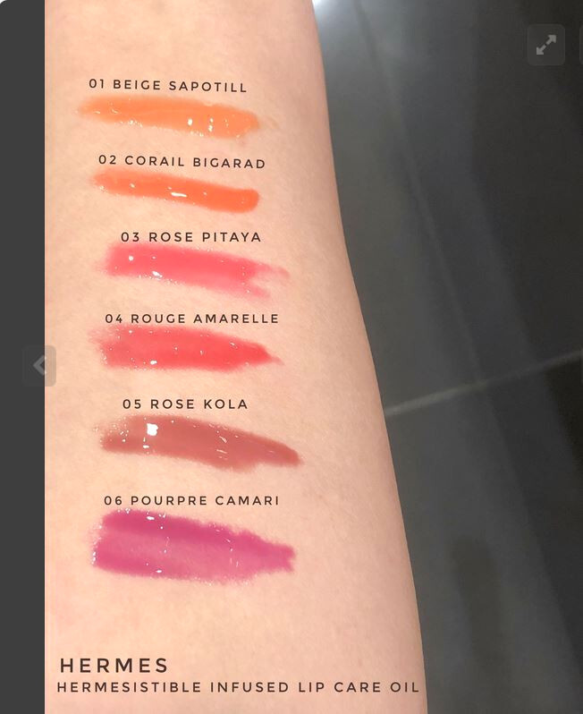 HERMES *HERMESISTIBLE* INFUSED LIP OIL lipstick gloss Mauve Rose