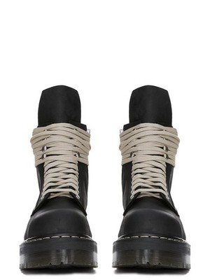 DR. MARTENS X RICK OWENS FW25 QUAD SOLE STEEL TOE BOOT OILY NUBUCK